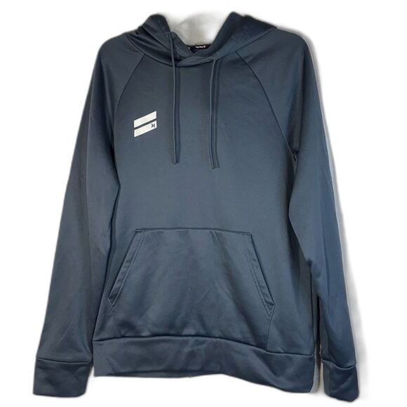 Hurley size M Men's Blue/ Grey Hoodie classic style kangaroo pockets - Picture 1 of 6